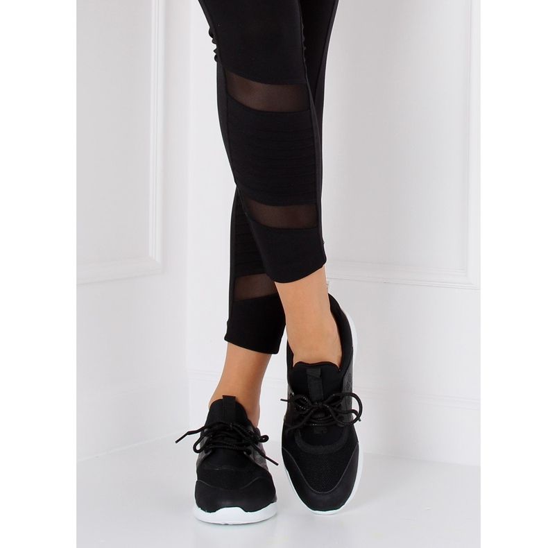 BY-069 Scarpe sportive nere ultra leggere nere nero 2