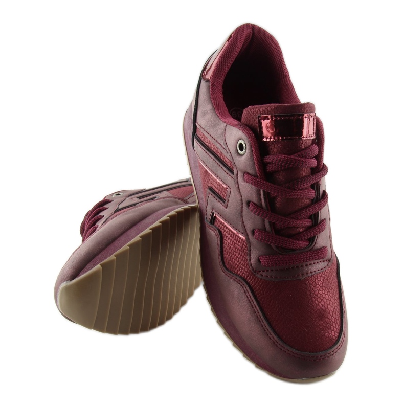 KB-091 Scarpe sportive bordeaux vino rosso 1