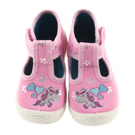 Scarpe per bambini Befado 531P009 pantofole grigio rosa 4