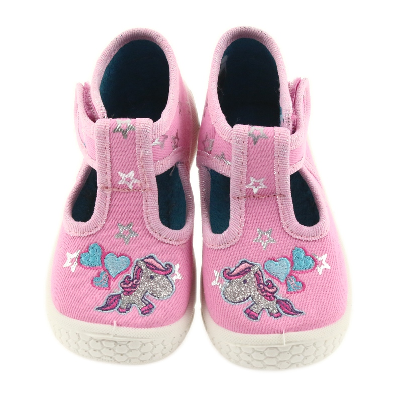Scarpe per bambini Befado 531P009 pantofole grigio rosa 4
