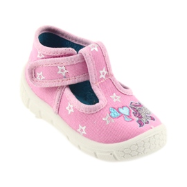 Scarpe per bambini Befado 531P009 pantofole grigio rosa 1