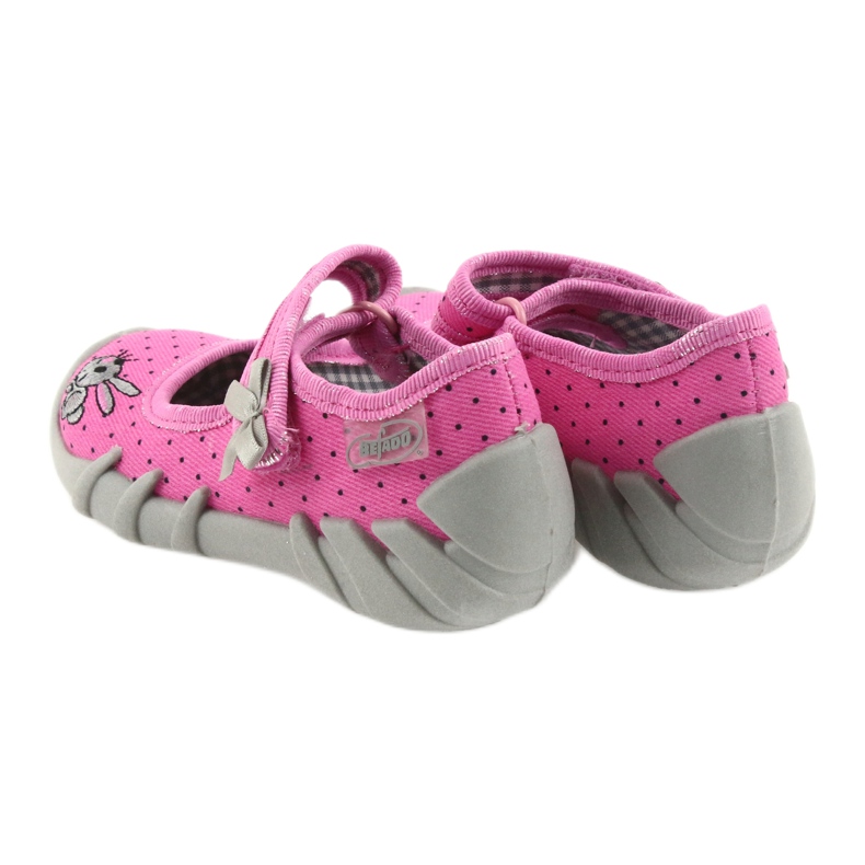 Befado scarpe per bambini ballerine pantofole 109P169 nero grigio rosa 4