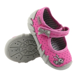 Befado scarpe per bambini ballerine pantofole 109P169 nero grigio rosa 3