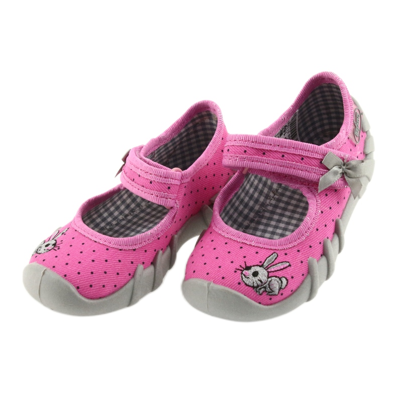 Befado scarpe per bambini ballerine pantofole 109P169 nero grigio rosa 2