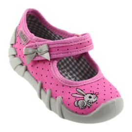 Befado scarpe per bambini ballerine pantofole 109P169 nero grigio rosa 1