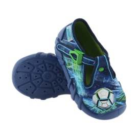 Scarpe per bambini Befado pantofole 110P339 blu verde blu navy 3