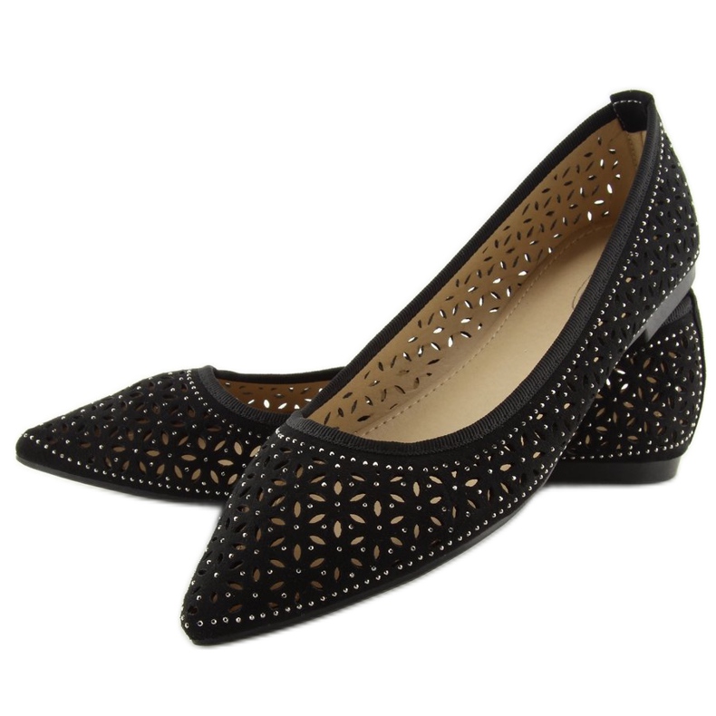 Ballerine nere traforate 127-25 Black nero 2