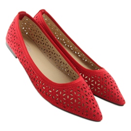 Ballerine traforate rosse 127-25 Red rosso 1