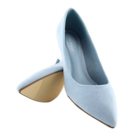 Décolleté con tacco basso blu P-6377 Blu 1