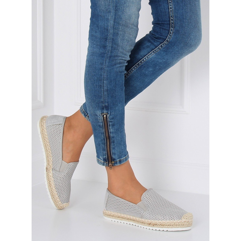 Espadrillas grigie da donna 6602 Grey grigio 1