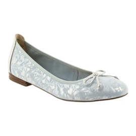 Caprice Women's Ballerinas 22102 Blue con un arco 1