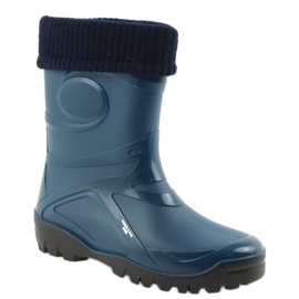 Demar stivali da pioggia scarpe da donna calzino caldo blu navy 1