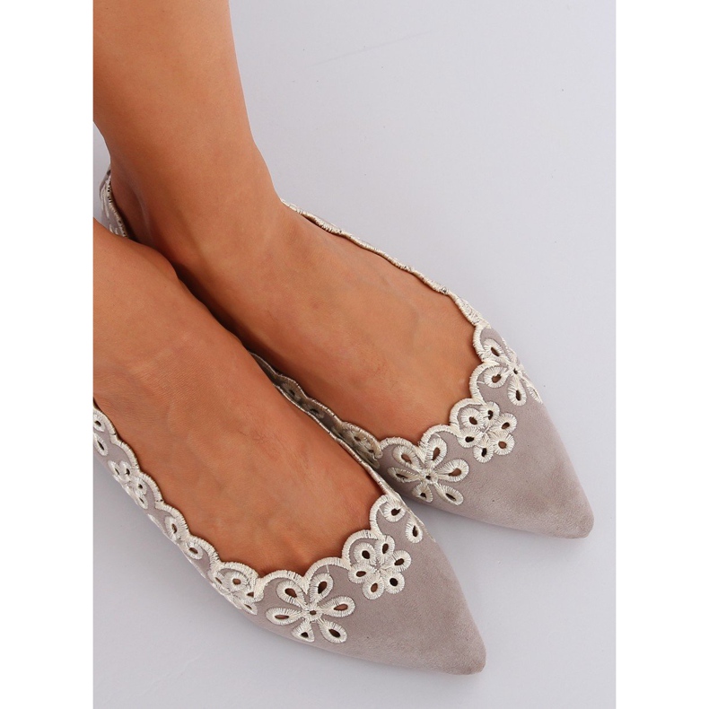 Ballerine traforate grigie LT99P Grigio 2