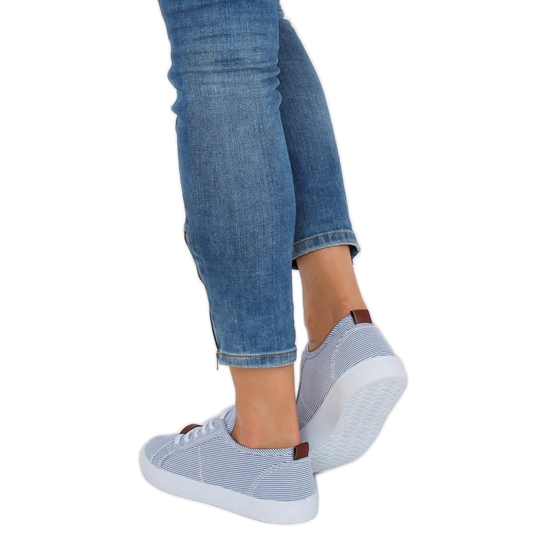 Sneakers blu JX70P Navy a righe 2