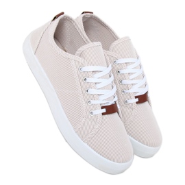 Sneakers a righe beige JX70P Beige 1