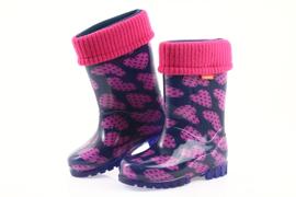 Demar Galoshes scalda i cuori dei calzini rosa blu navy 5