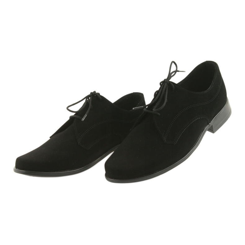 Scarpe per bambini Miko, scarpe da comunione in camoscio, nere nero 4