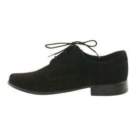 Scarpe per bambini Miko, scarpe da comunione in camoscio, nere nero 2