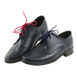 Miko Scarpe da ragazzo in pelle blu blu inserto blu 4