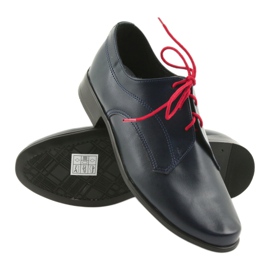 Miko Scarpe da ragazzo in pelle blu blu inserto blu 3
