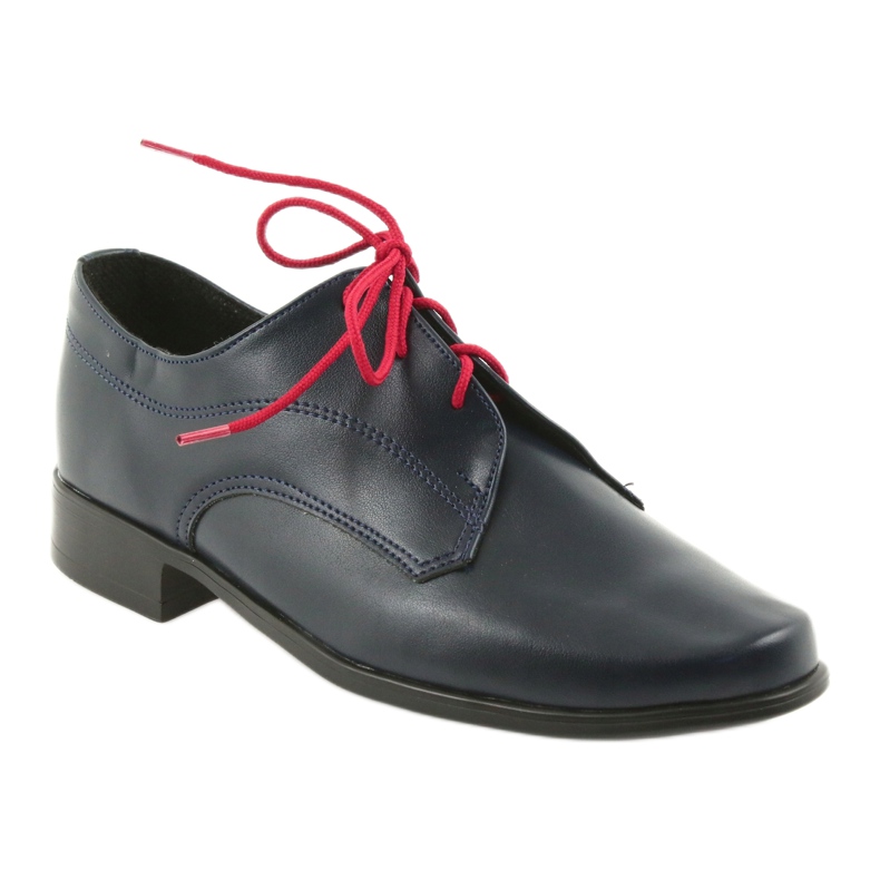 Miko Scarpe da ragazzo in pelle blu blu inserto blu 1