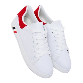 Sneakers da donna bianche e rosse BL147P Red bianco 1