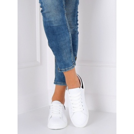 Sneakers da donna bianche e nere BL147P Black bianco 2