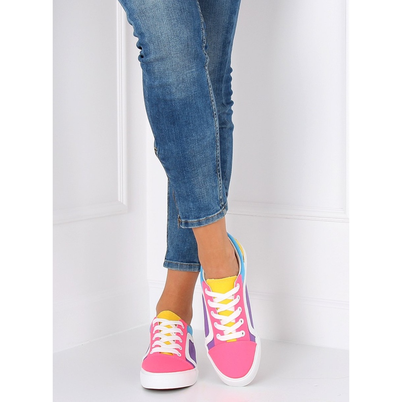 Sneakers multicolor da donna BL156 Rose Red multicolore 1