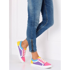 Sneakers multicolor da donna BL156 Rose Red multicolore 2