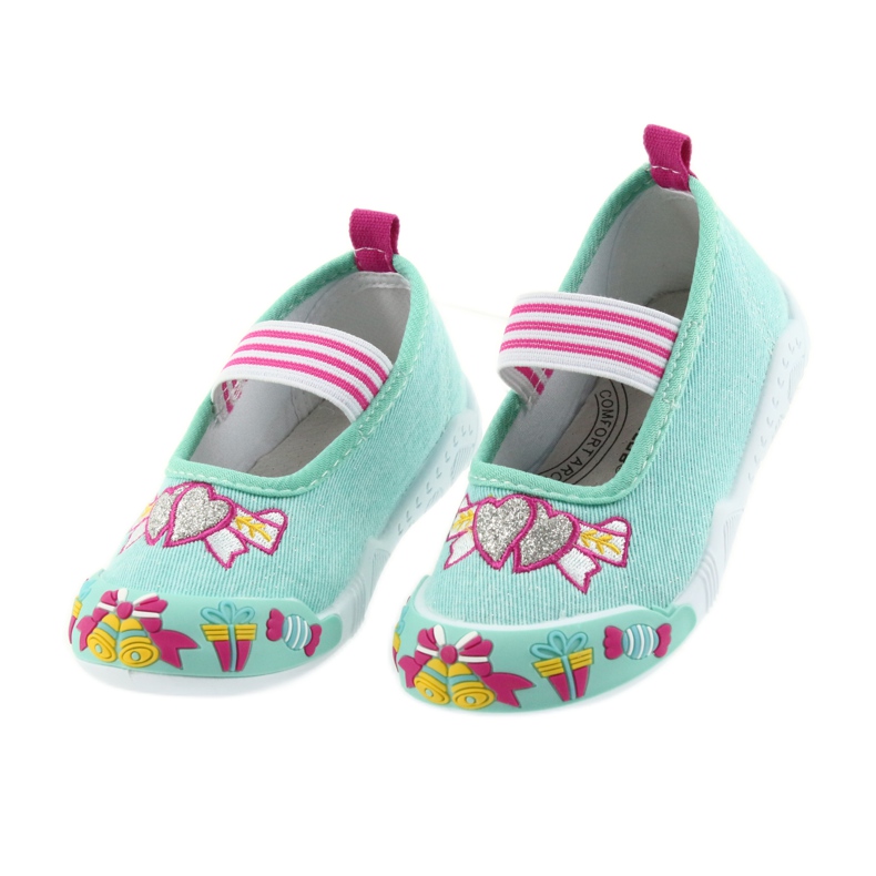 Sneakers da bambino American Club verdi con elastico 21/19 verde 4