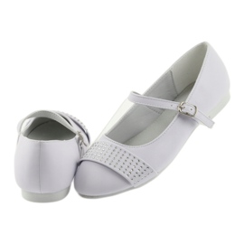 Décolleté, scarpe per bambini, ballerine, strass da comunione American Club 19/11 bianca 5