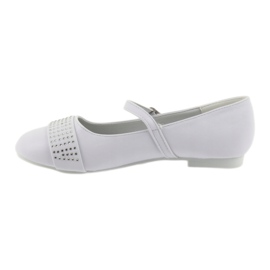Décolleté, scarpe per bambini, ballerine, strass da comunione American Club 19/11 bianca 2