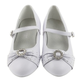 Ballerine con strass da comunione American Club 12/19 bianca 2
