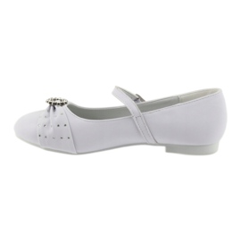 Ballerine con strass da comunione American Club 12/19 bianca 1