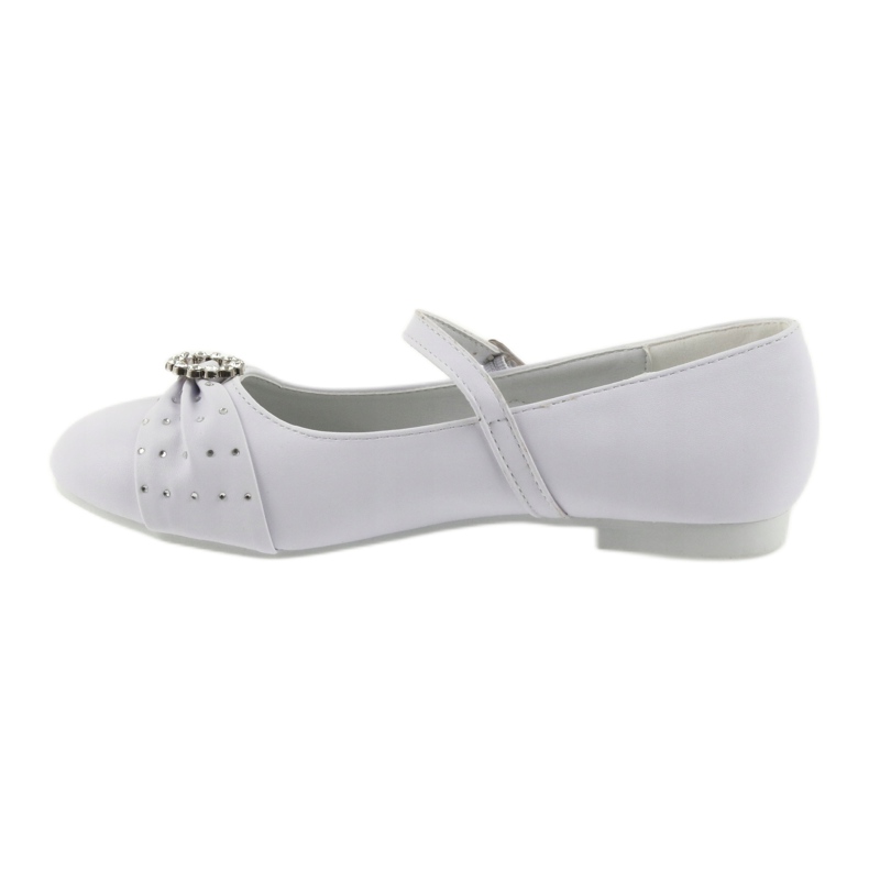 Ballerine con strass da comunione American Club 12/19 bianca 1