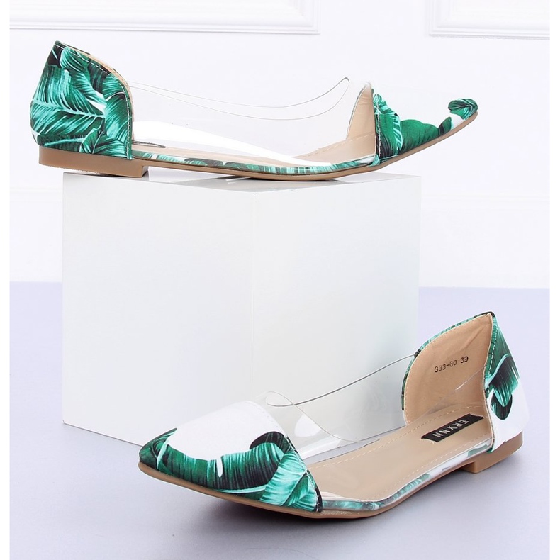 Ballerine verdi trasparenti 333-60 Green verde 1