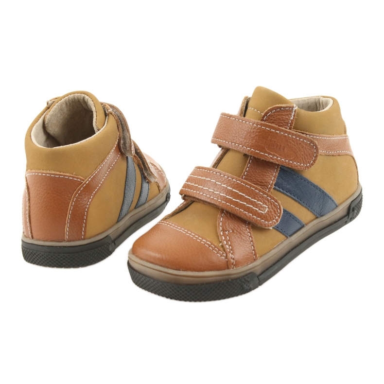 Stivaletti scarpe per bambini Velcro Ren But 3225 rosso / granato marrone 4