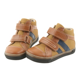 Stivaletti scarpe per bambini Velcro Ren But 3225 rosso / granato marrone 3