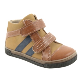 Stivaletti scarpe per bambini Velcro Ren But 3225 rosso / granato marrone 1