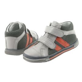 Stivaletti scarpe per bambini Velcro Ren But 3225 grigio / arancione multicolore blu navy 4