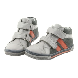 Stivaletti scarpe per bambini Velcro Ren But 3225 grigio / arancione multicolore blu navy 3