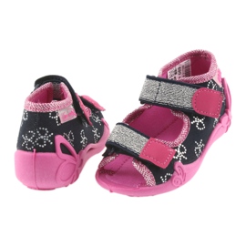 Pantofole Befado scarpe per bambini 242P089 blu navy rosa grigio 5