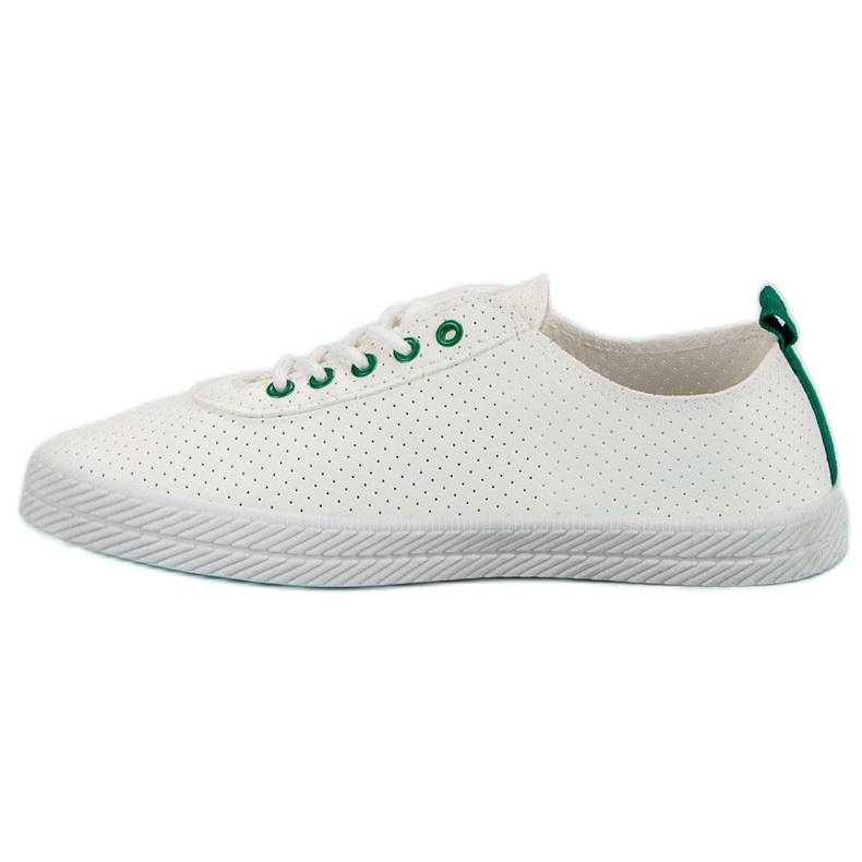 Kylie Sneakers annodate traforate bianca 1
