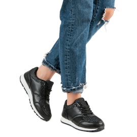 Scarpe sportive con rete nero 1