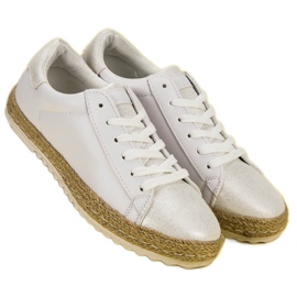 Espadrillas legate bianco grigio 1