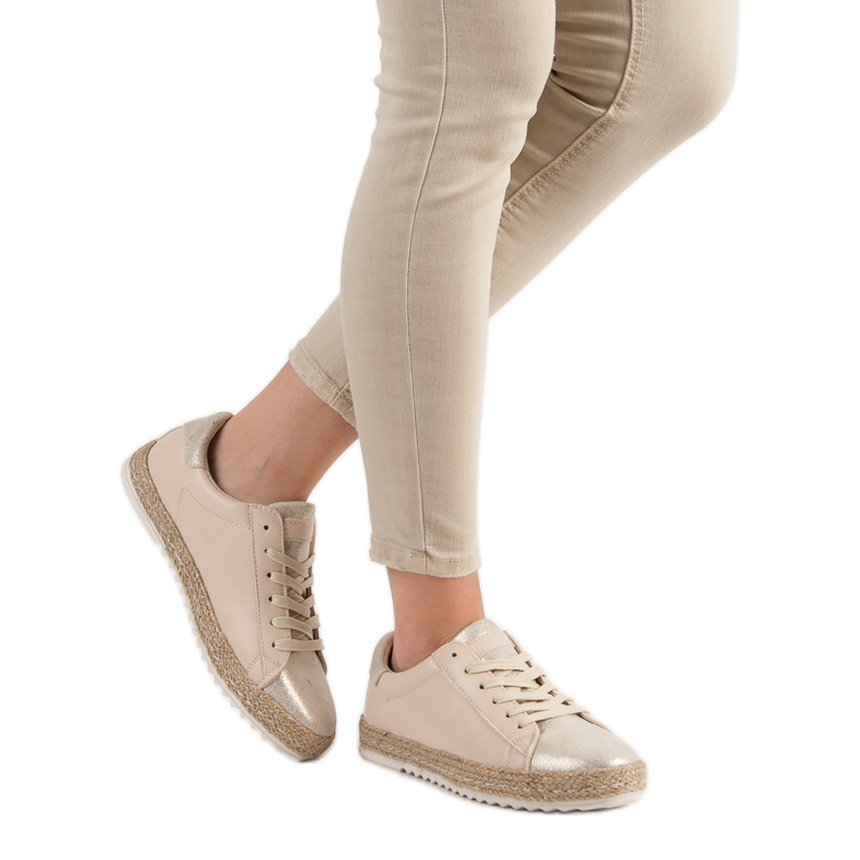 Espadrillas legate marrone giallo 2