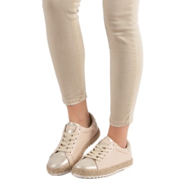 Espadrillas legate marrone giallo 1