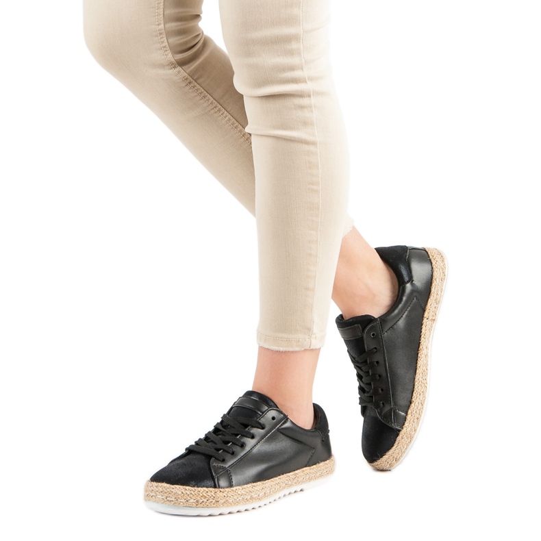 Espadrillas legate nero 2