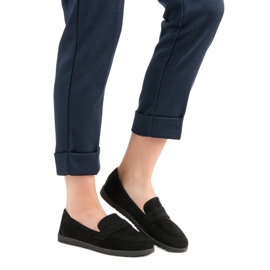 Comer Mocassini in pelle scamosciata nero 1