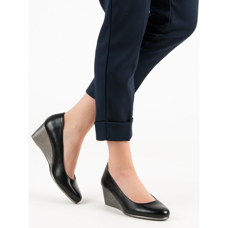 Décolleté classiche sulla zeppa VINCEZA nero 2